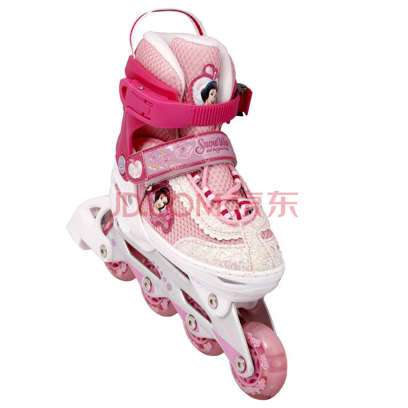 溜冰鞋女童滑冰鞋直排轮滑鞋 可调闪光旱冰鞋