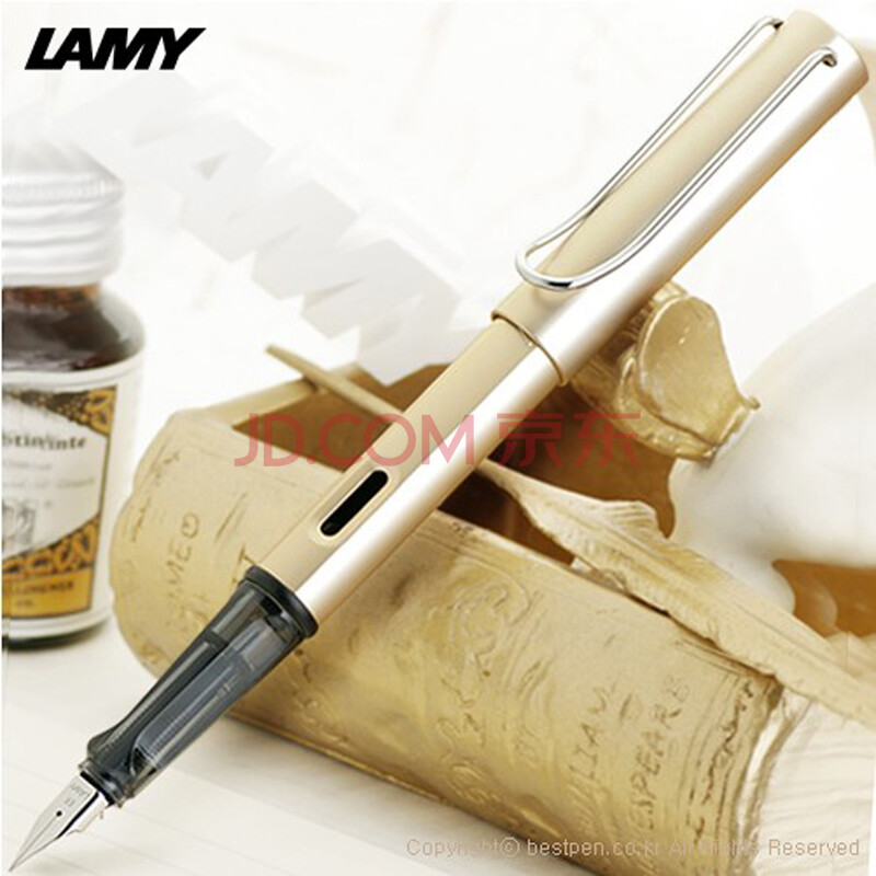 美 LAMY 墨水笔 恒星限量版香槟金钢笔 EF尖0
