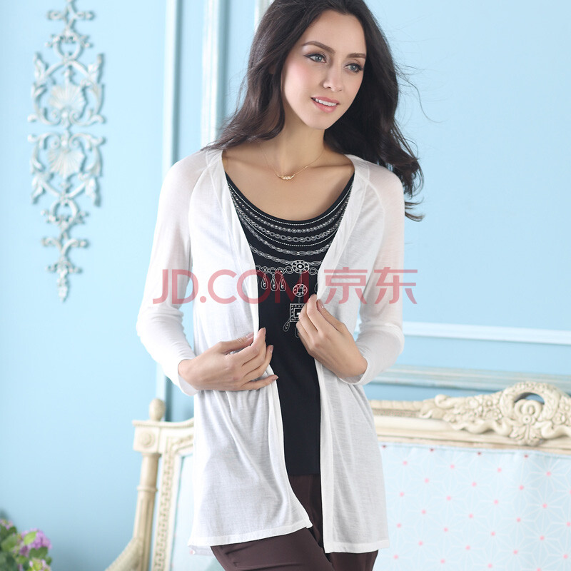 金三塔 2014夏季新品真丝<em>莫代尔女</em>基础长款纯