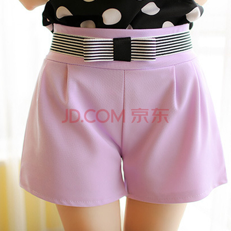 灏丽尚 2014韩版夏季新款<em>女装短裤子</em>蝴蝶结松