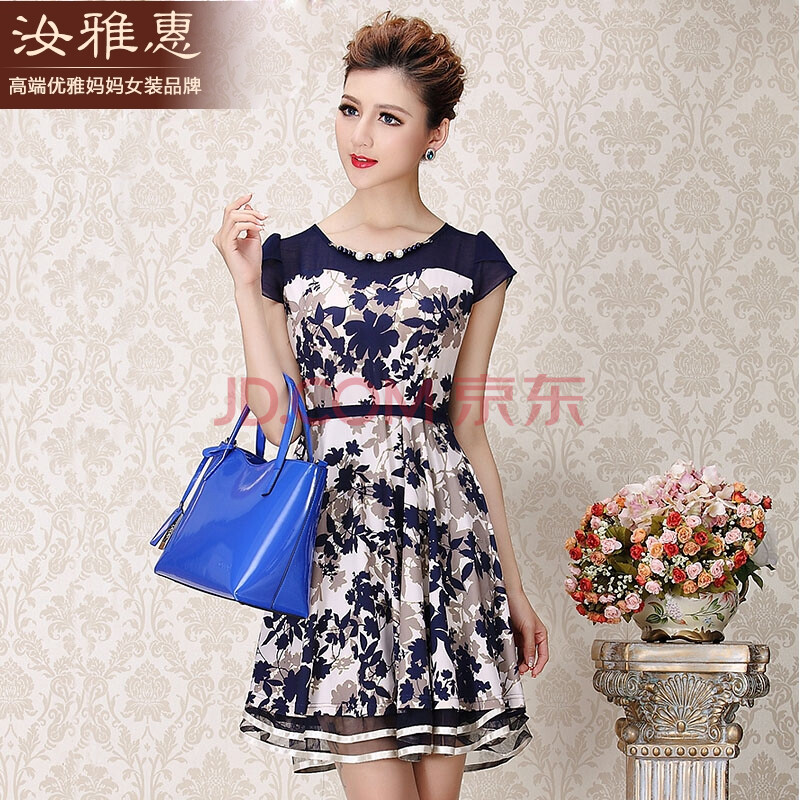 汝雅惠2014夏装新款<em>中老年女装品牌</em>气质修身