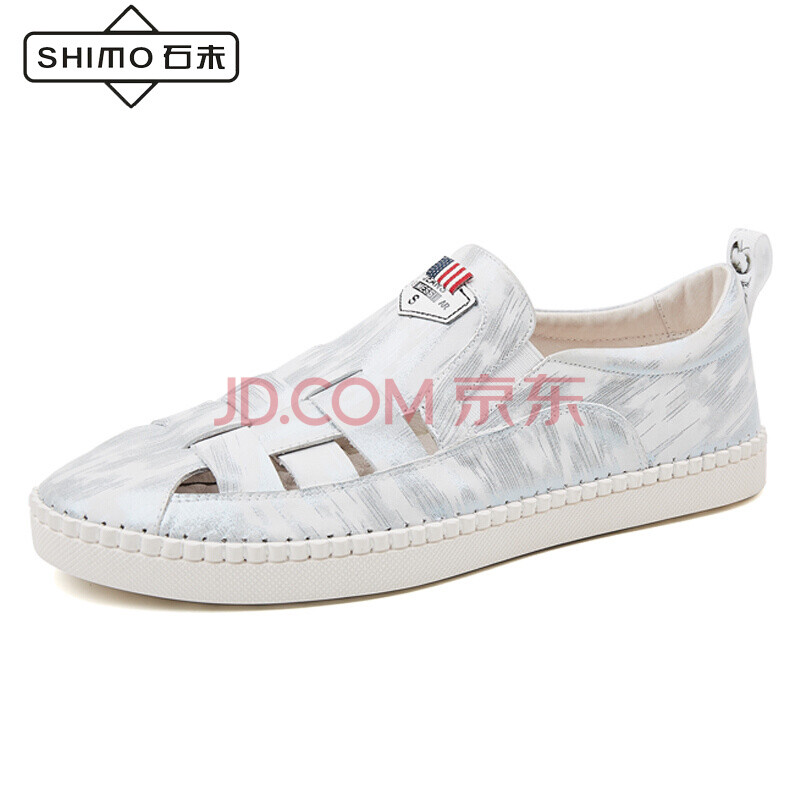 ʯĩ£¨SHIMO£©Á¹Ð¬ÄÐÏļ¾ÄÐÊ¿Èíµ×¶´¶´Ð¬ÄÐÐÝÏÐɳ̲ЬŷÃÀÍ¸ÆøÁ¹Ð¬ÄÐЬ °×É« 40