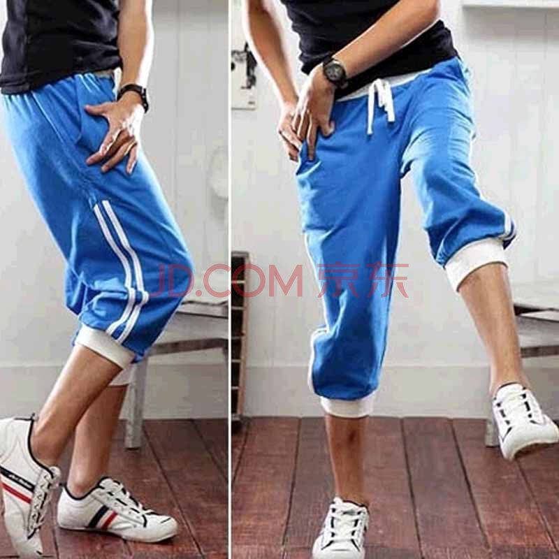 坎贝尔 七分裤男夏<em>男士运动</em>裤修身中裤潮<em>马裤</em>