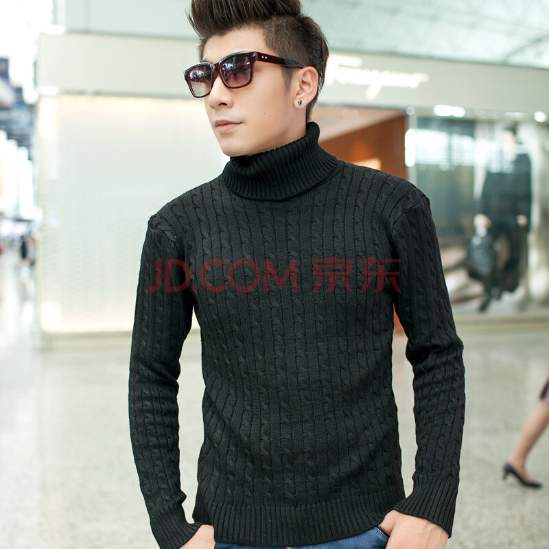 senleis 男装秋冬<em>高领毛衣男</em>外套韩版针织衫加