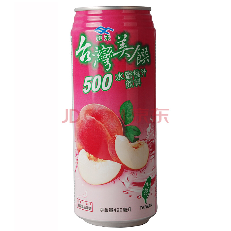 进口果汁 台湾进口美馔水蜜桃汁饮料490ml 果汁含量大于15%