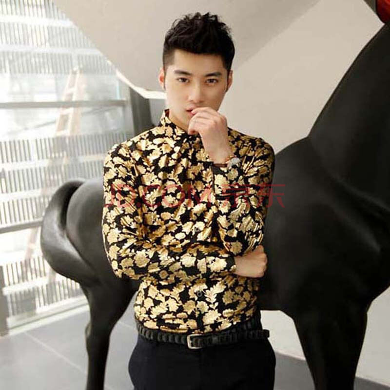 丹杰仕 <em>2014</em>新款<em>男士英伦发型</em>师演出服雪纺烫