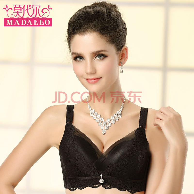 欧美新品夏季白领<em>女士</em>v型蕾丝聚拢<em>胸罩罩</em>