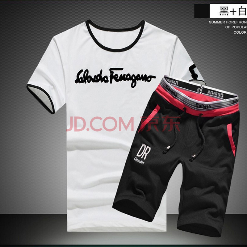 男装男士短袖T恤<em>套装</em>印花短袖T <em>男短裤套装</em>可