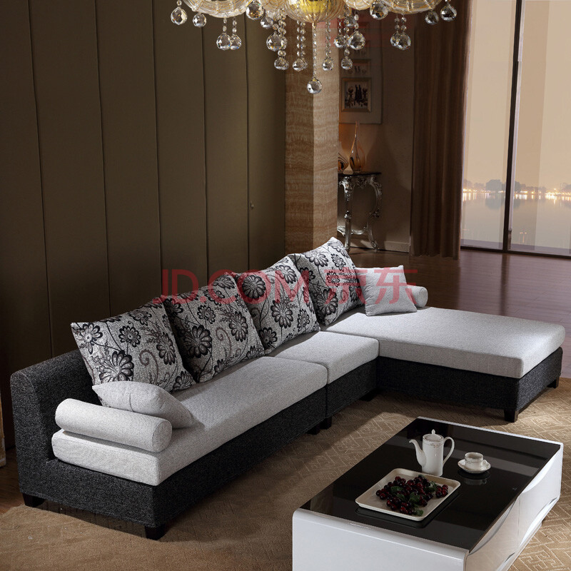 悦虎家居 小客厅 简约小户型布艺沙发 三人座沙