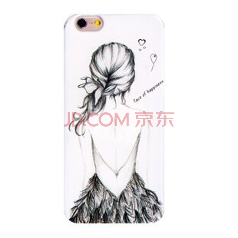 恬谧创意iphone6s plus手机壳苹果6plus保护套外壳 素描背景