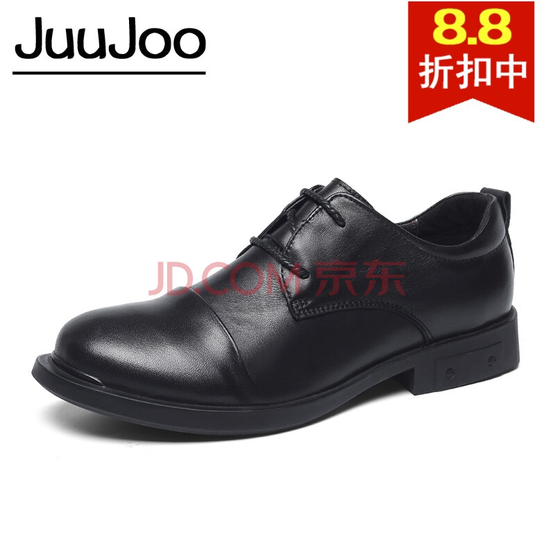 JuuJooÆ·ÅÆÏļ¾Ð¿îÄÐÊ¿ÉÌÎñÕý×°´óͷƤЬÄÐÕæÆ¤Ê±Éг±Á÷Èíµ×Ó¢Â×Բͷϵ´ø»éЬÄÐ ºÚÉ«£¨¹âƤ£© 40