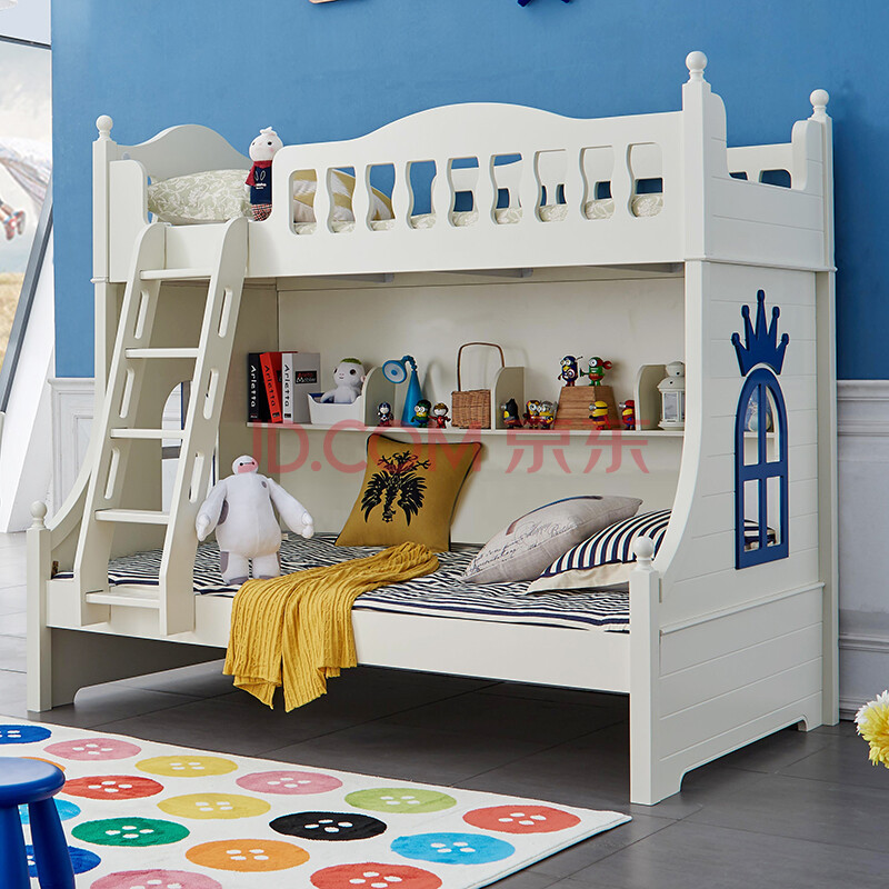 尚府名居 韩式儿童双层床上下床子母床 高低床儿童家具1.2米1.
