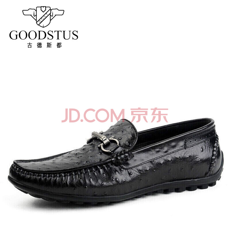¹ÅµÂ˹¶¼£¨GOODSTUS£©Æ¤Ð¬2018п¶¹Ð¬ÄÐÍ·²ãƤʱÉÐÍÒÄñÎÆÉÌÎñÐÝÏÐÐ¬ÊæÊÊÒ»½ÅµÅÀÁÈËЬ ºÚÉ« 40