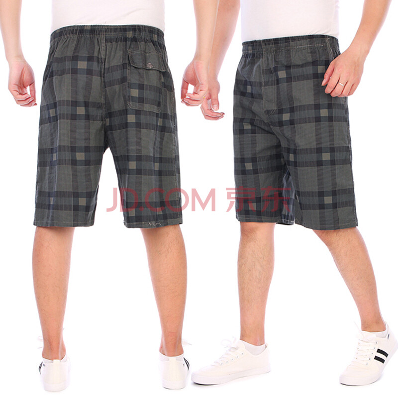 多种款式可选<em>中年男士休闲</em>格子<em>短裤</em> 爸爸五分
