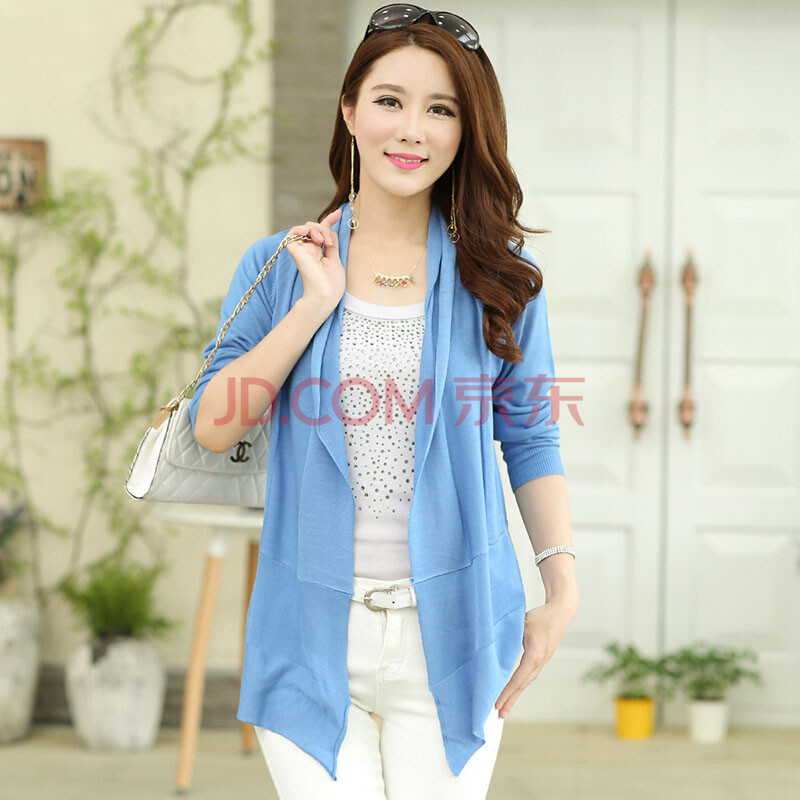 容胜外搭<em>开衫夏季薄款</em>大码针织防晒空调衫披肩