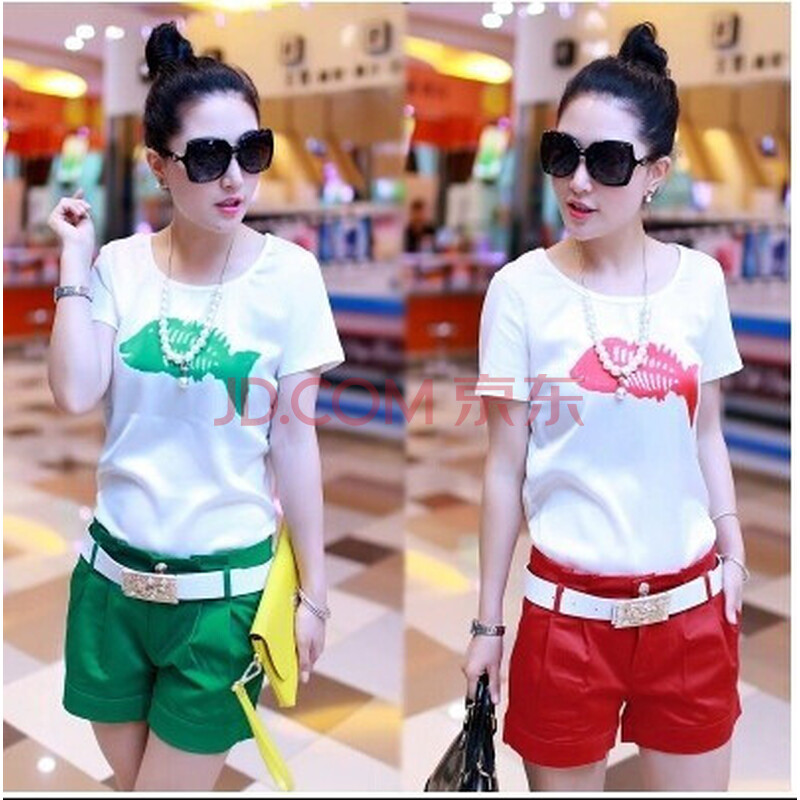 女装新款时尚休闲<em>运动套装</em> 夏装<em>短裤</em>短袖套装