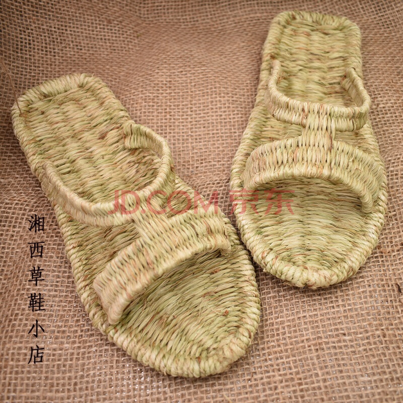 【新品促销】新品手工拖鞋全麻夏男女草鞋韩版复古潮人居家草编鞋 原麻色 44