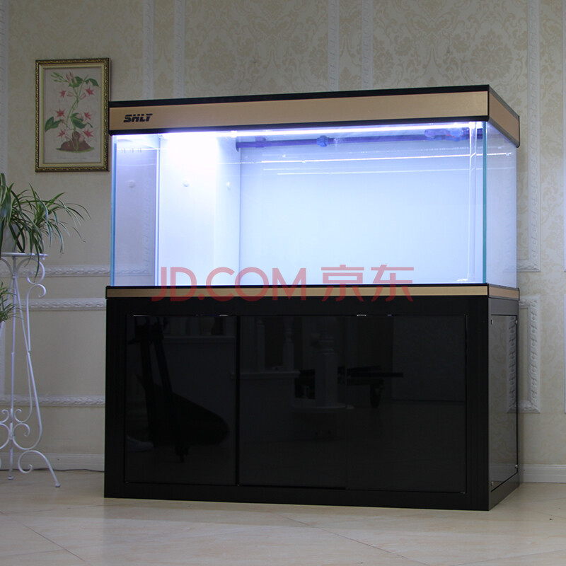 泗海龙源 超白鱼缸中大型底过滤金晶超白龙鱼缸 水族箱魟鱼缸定做 五