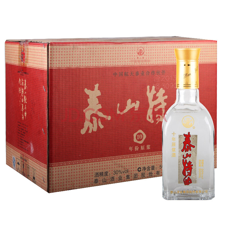 泰山牌浓香型白酒30度泰山特曲10年原浆酒500ml6