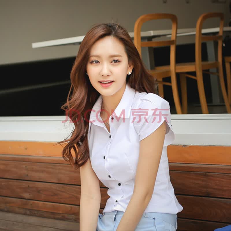 佐兰朵 夏装<em>女上衣</em>女式短袖白衬衫韩版OL职业