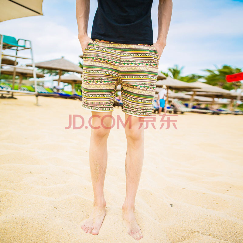 衫<em>步</em>UPS 韩版修身<em>五分</em>裤男士休闲<em>短裤</em>时尚印