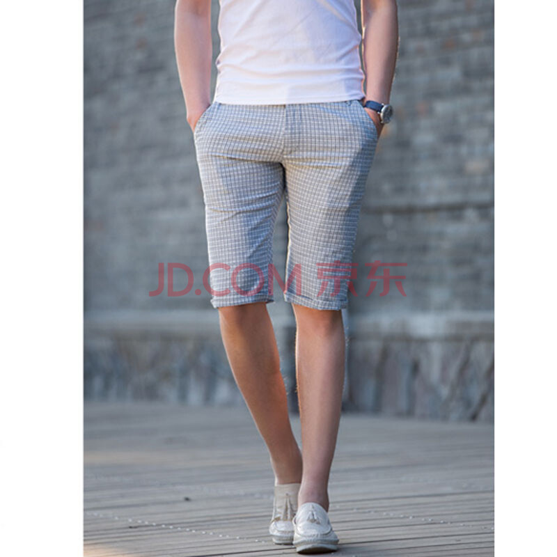 2014<em>男短裤</em>五分<em>货到付款</em>夏季新款男装 格子棉