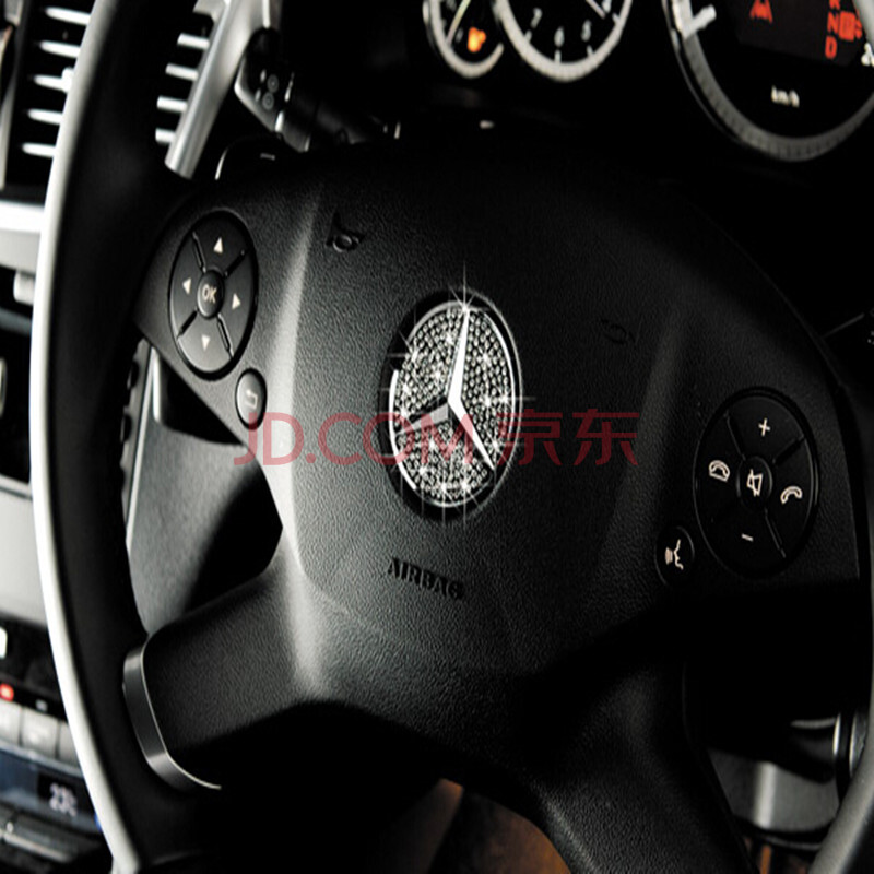 迈多多 奔驰 方向盘车标 贴钻 B\/C\/E\/CLS\/GLK