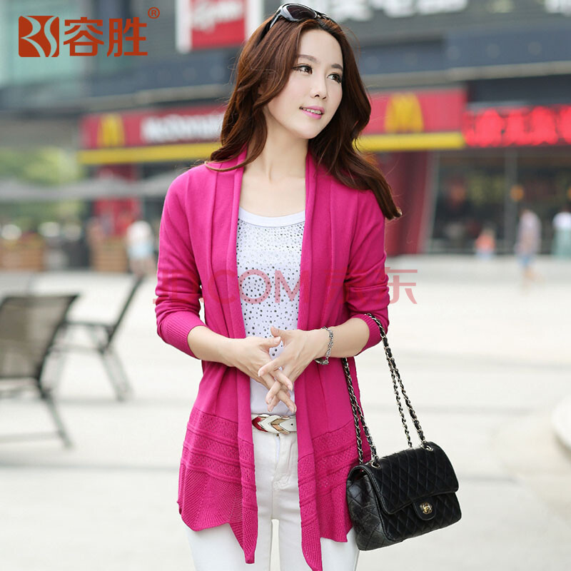 容胜2014夏装新款防晒衣<em>韩版女款针织衫</em>薄开