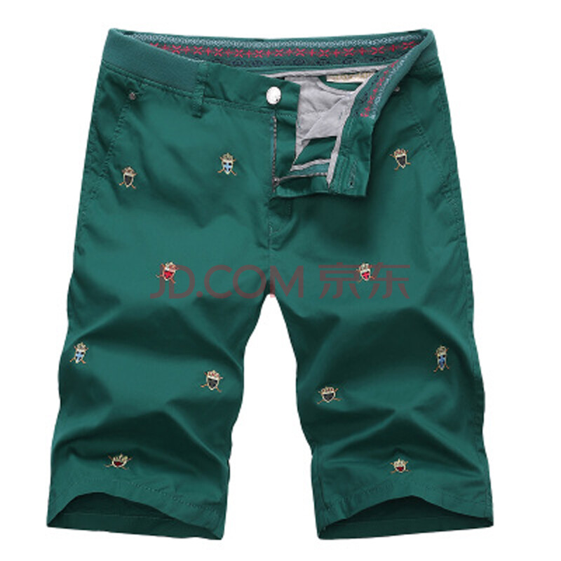 LeoHan 2014新款潮男夏装<em>刺绣短裤男</em>薄款中裤