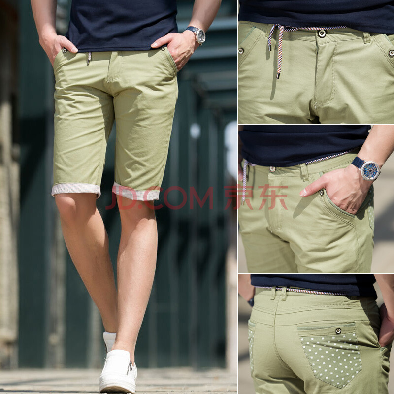 丹杰仕 夏日<em>流行</em>百搭男式全棉水洗<em>休闲短裤</em> 男
