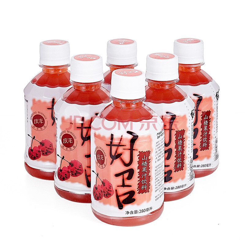 好卫口山楂汁 山楂果汁饮料 开胃山楂汁口味饮品 280ml*6瓶/箱 整箱 6