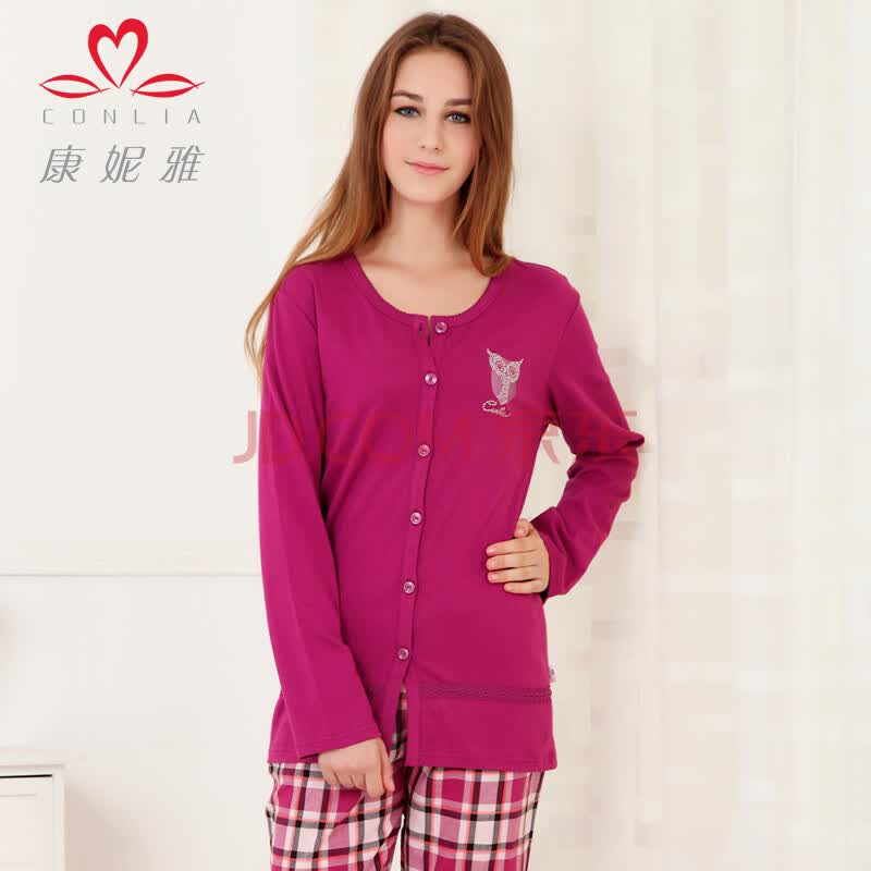 <em>康妮雅</em>秋冬新款家居服 <em>女纯棉长袖睡衣</em>套装32