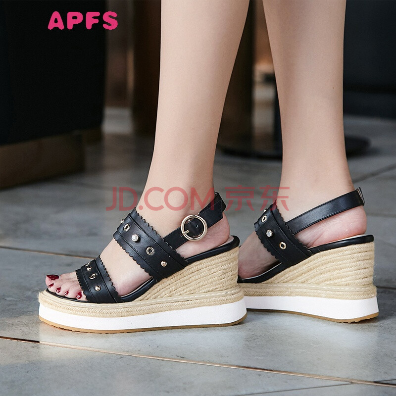 APFS·þÊÎ Á¹Ð¬Å®2018пîÕæÆ¤Óã×ìЬ¸ß¸úÒ»×ֿ۲ݱàËɸâЬŮºñµ×ÆÂ¸úÁ¹Ð¬Å® ºÚÉ« 37
