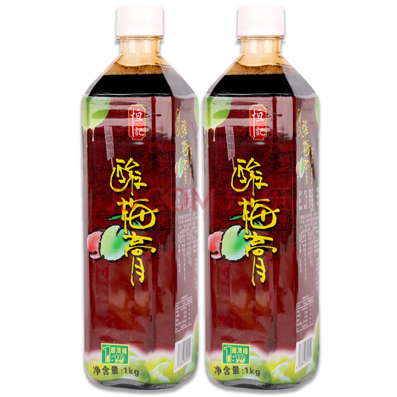 恒记 酸梅膏 浓缩酸梅汤饮料 1kg*2瓶