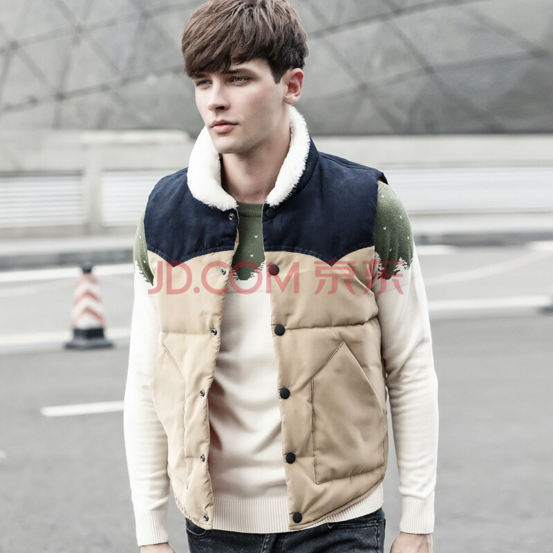ESHOW 2014秋冬男士时尚<em>棉马甲男</em>休闲<em>韩版</em>