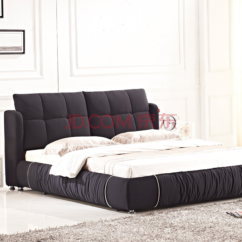 源森木格 布艺床 双人 顾家床 1.8 1.5米 1800m