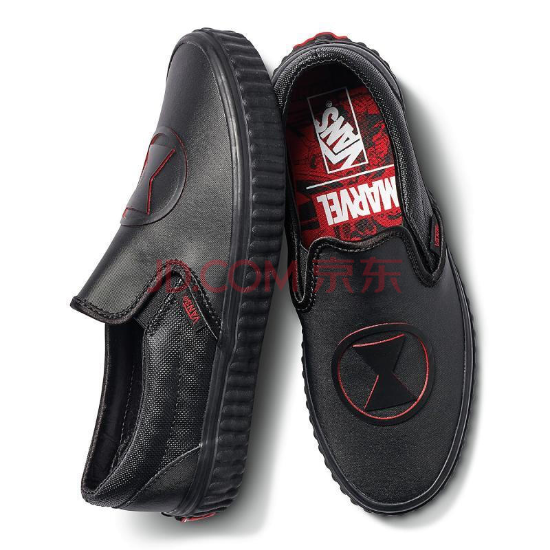 È«Çò¹º VANS·¶Ë¹xMarvelÂþÍþÄÐЬŮЬһ½ÅµÅƤÖÊÐÝÏÐЬ8F7U7K¸´³ðÕßÁªÃ˺ڹѸ¾ Black Widow Black 4.5 Boys = 6.0 Women