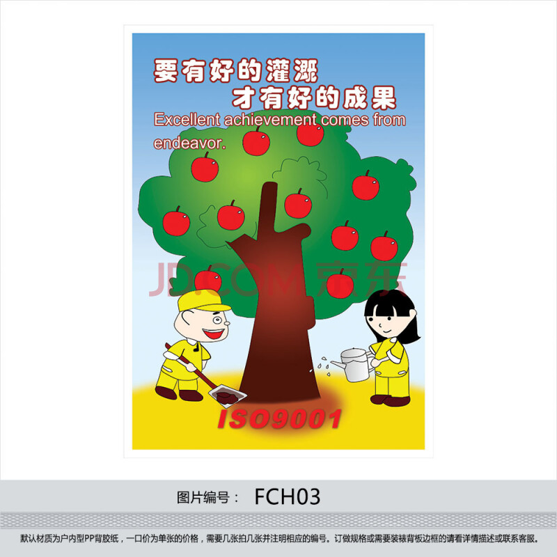 企业品管挂图 质量宣传画 品质漫画海报 iso9001 有好的灌溉fch03