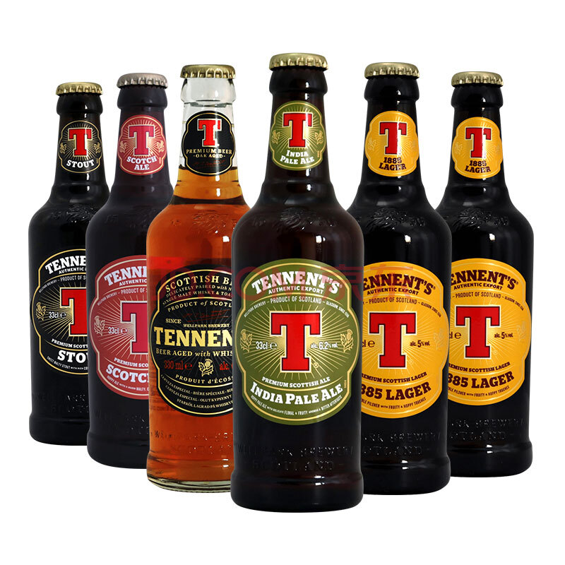 英国进口 Tennent替牌 精酿啤酒组合 5种口味瓶装330ml 6瓶