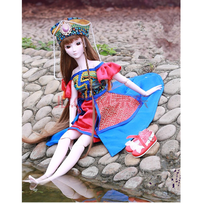 叶罗丽娃娃夜萝莉娃娃bjd/sd娃娃夜萝莉仙子假发衣服鞋古装娃娃 黑图片