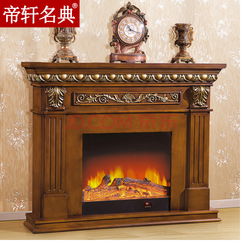 实木装饰壁炉图片