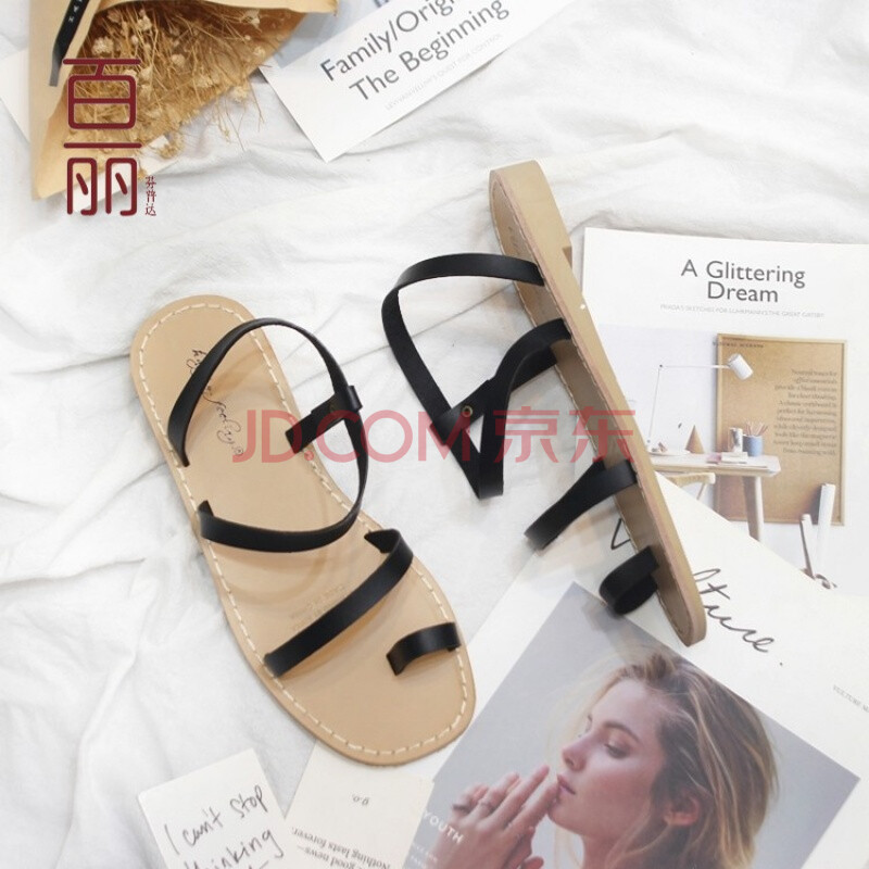 °ÙÀö·ÒÆÕ´ïÆ·ÅÆÏļ¾Á¹Ð¬Å®¸´¹Åϸ´ø×éºÏƽµ×Ì×½ÅÈíÃÃchic¸Ûζ¼òÔ¼Íâ´©Ì×ÖºÂÞÂíЬ ºÚÉ« 40