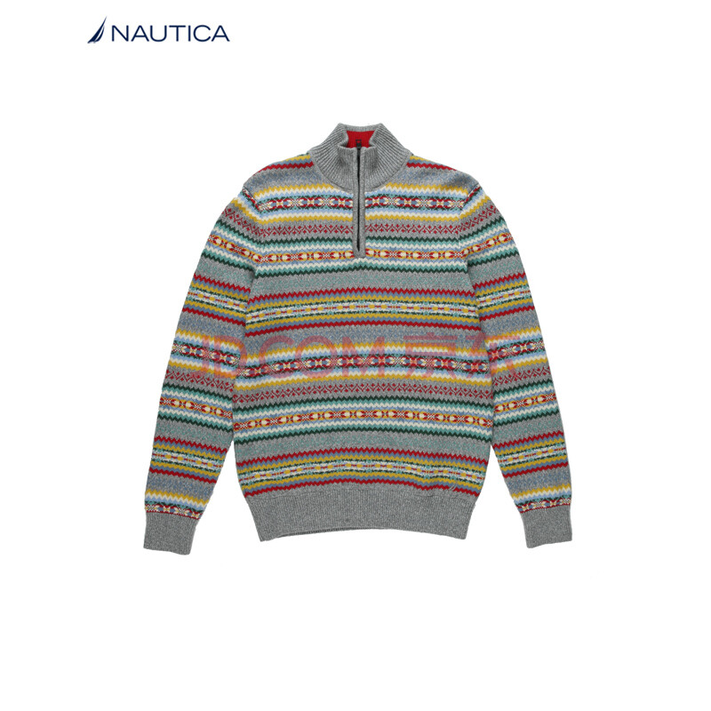 诺帝卡 NAUTICA <em>男士</em> 半<em>开襟</em>长袖<em>毛衣</em> S3341