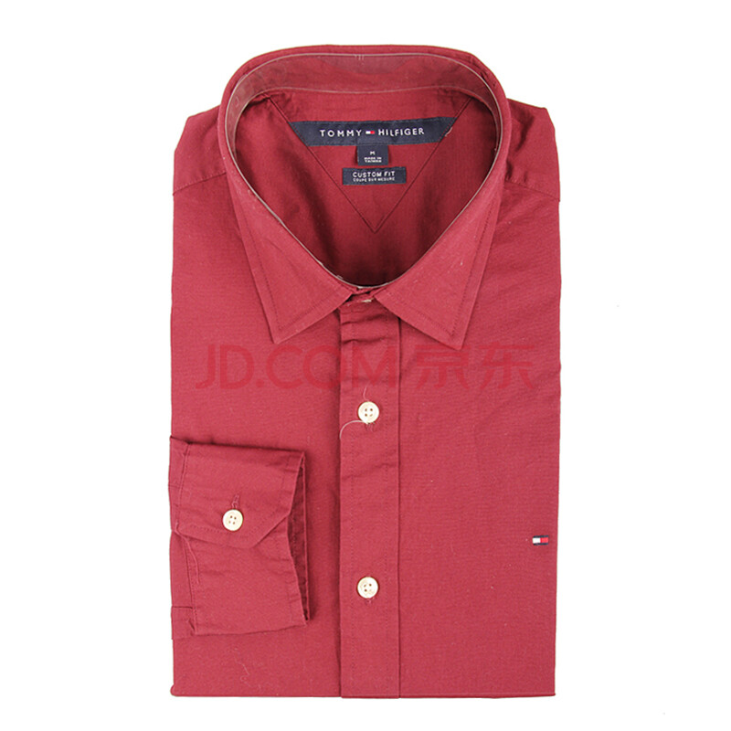 tommy hilfiger /汤米 新品 男士时尚翻领长袖单排纽扣衬衫 精品男装