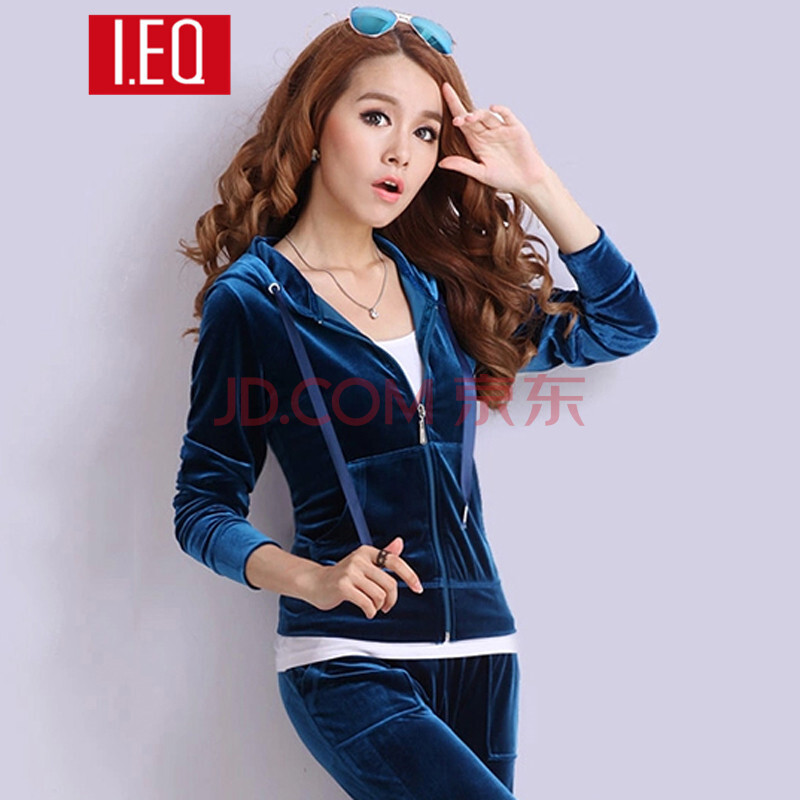 秋装金丝绒<em>运动</em>套装女韩版<em>时尚</em>休闲<em>运动服女装</em>