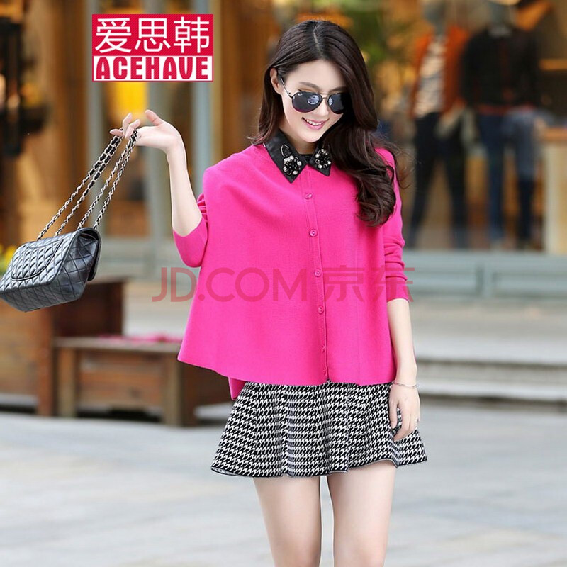 爱思韩 2014时尚秋装新款韩版针织<em>毛衣开衫</em>宽