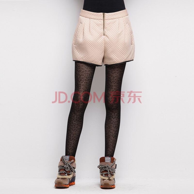 2014<em>秋冬</em>新品 复合夹棉<em>阔腿短裤</em> 肉粉色 L<em>图片</em>