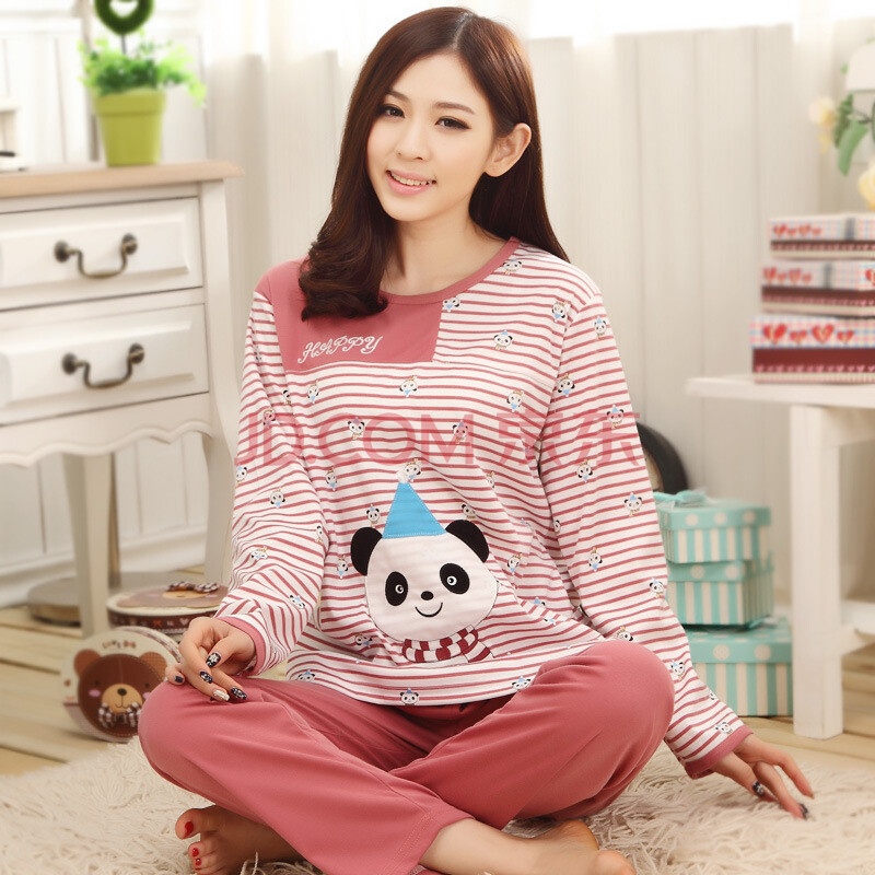 【支持<em>货到付款</em>】秋装特价 <em>女士</em>长袖针织<em>棉睡</em>