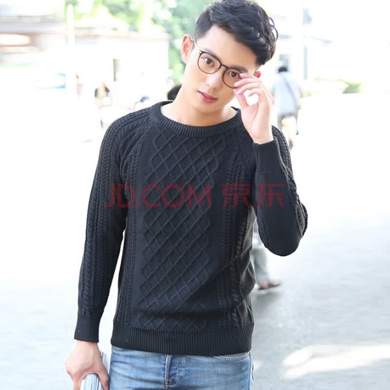 丹杰仕Dajies 男士秋冬季<em>毛衣男款韩版</em>修身圆