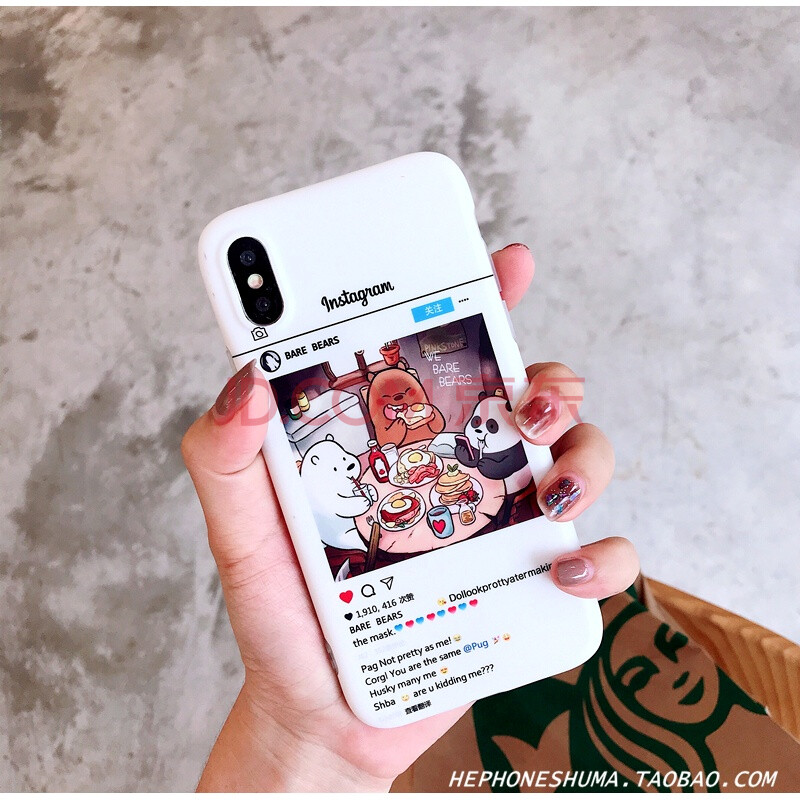 ins¿¨Í¨Ì°³ÔÐÜÆ»¹ûxÊÖ»ú¿Çiphone7plus/8/6SÈ«°ü6plus¿É°®ÉÙÅ®Èí 6/6s insÔÛÃÇÂãÐÜIMD